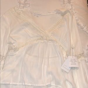 White long sleeve top